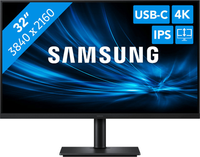 Samsung ViewFinity S8 S80UH LS32H804UAUXEN 4K UHD Monitor mit IPS-Panel und USB-C, Schwarz, 32 Zoll - Bild 1