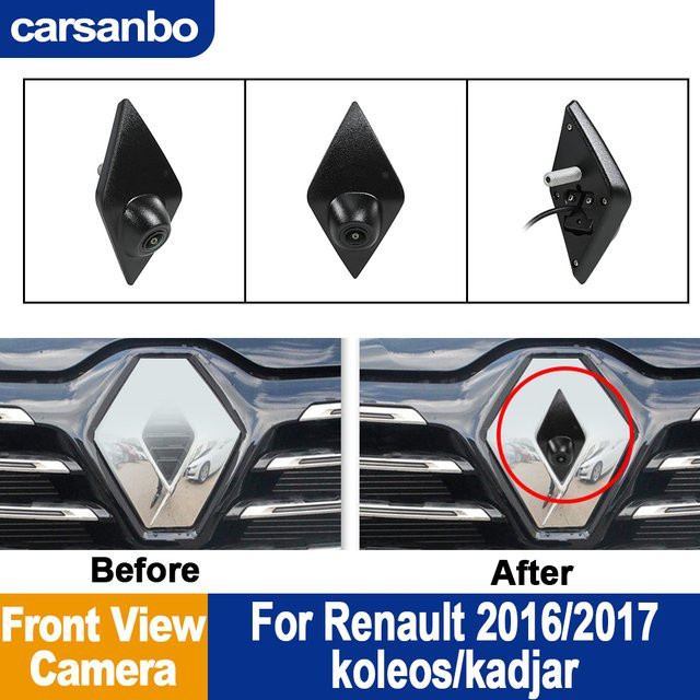 Carsanbo Wasserdichte Frontkamera für Renault Koleos und Kadarr in Schwarz - Bild 1