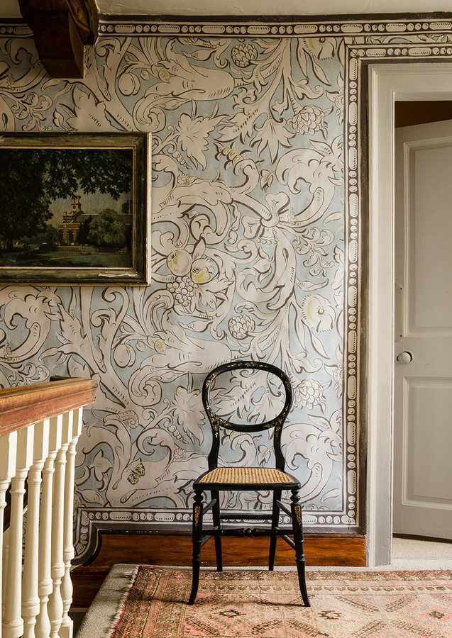 Lewis & Wood Tapete Bacchus in Grigio mit floralem Art Nouveau Design und botanischen Motiven - Bild 1