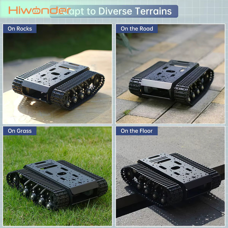 Hiwonder Kettenroboter-Chassis in Schwarz, Standard- und Fortgeschrittene Version mit optionalem LiPo-Akku und Ladegerät - Bild 2
