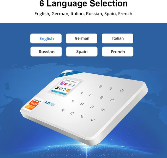KERUI W181 Alarmsystem für die Einbruchsicherheit, WiFi und GSM Alarm, kabellos mit 433 MHz, Tuya Smart Home App-Steuerung und Bewegungsmelder, Weiß - Bild 1