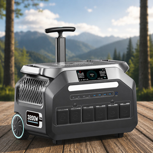 IEE Outdoors Tragbare Powerstation P3200 Solargenerator mit 2048Wh Kapazität und 3200W Leistung - Bild 1