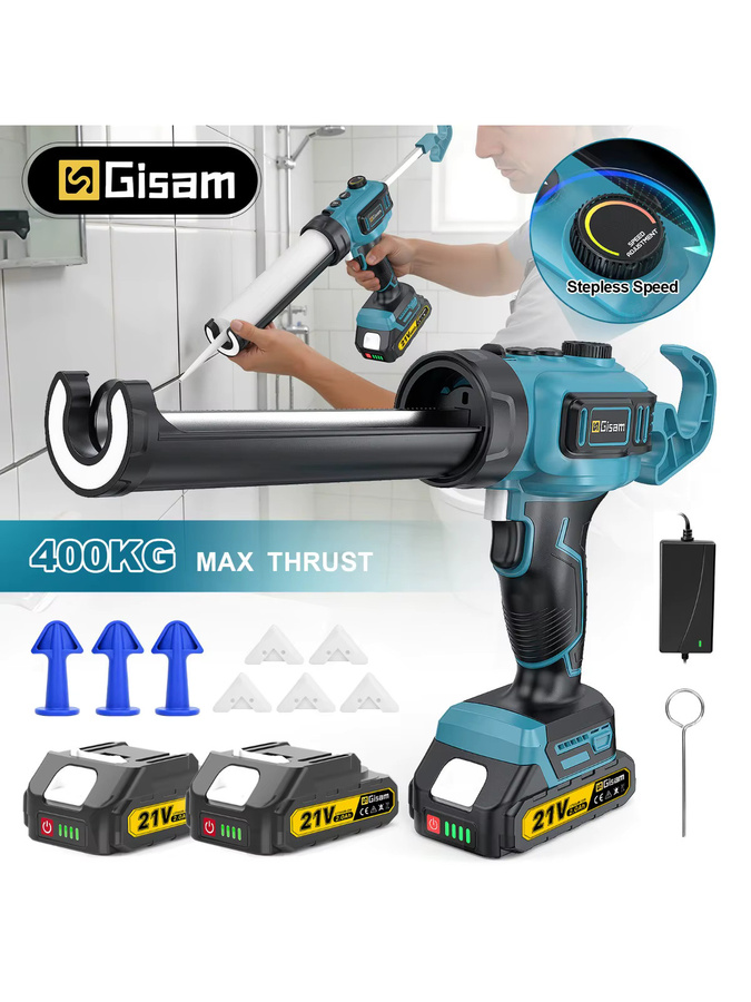 Gisam Elektrische Akku-Klebepistole für Makita 18V zur Dichtmittel-Füllung und Versiegelung mit 400kg Druckkraft - Bild 7