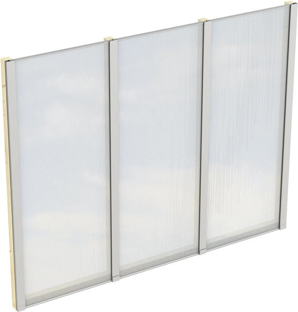 Skan Holz Seitenwand mit Polycarbonatplatten aus Fichte Natur, B/H: 255 x 200 cm - Bild 1