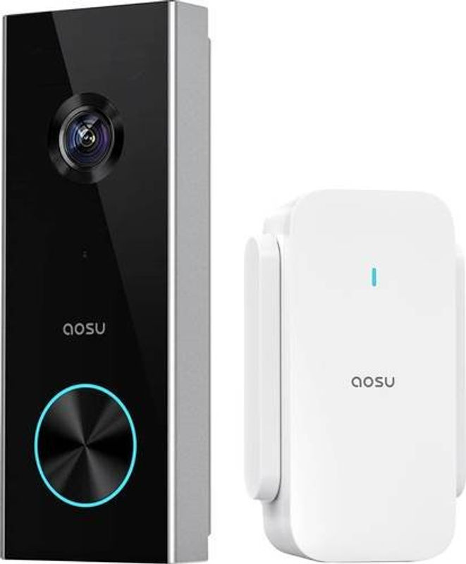 Aosu V8P Video-Türsprechanlage WLAN Komplett-Set in Grau und Weiß - Bild 2