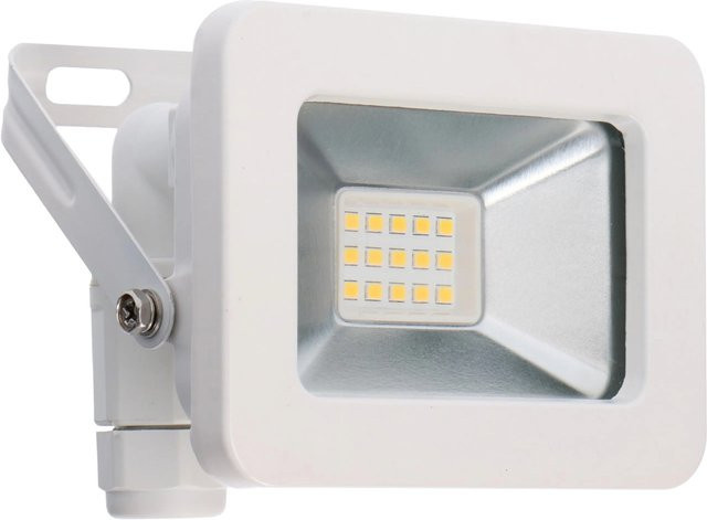 Sanan LED-Strahler 10 W mit 1100 lm, 4000 K Neutralweiß, IP65 wetterfest, Farbe: Weiß - Bild 1