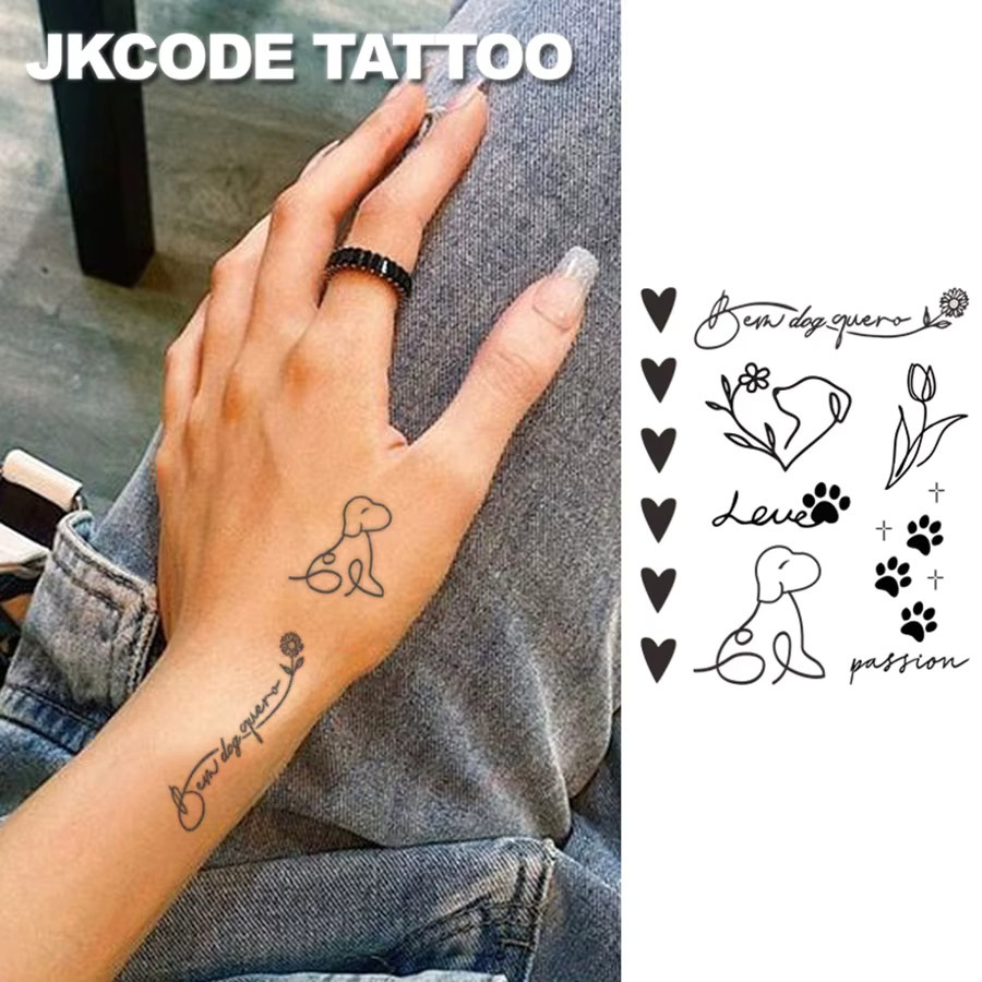 JKCODE TATTOO Temporäre Tattoo-Aufkleber, 12 Muster, Unisex - Bild 2