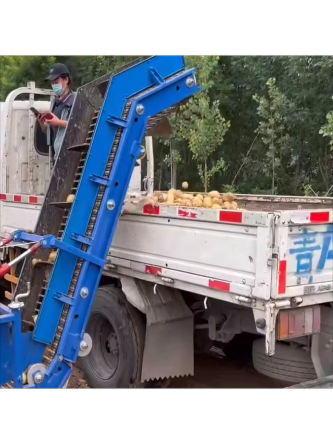 Vollautomatischer Mähdrescher für Kartoffeln, Süßkartoffeln, Zwiebeln und Karotten inklusive automatischer Lademaschine in Blau - Bild 6