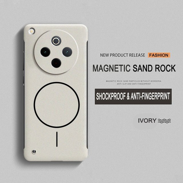 Magnetische Frosted PC Handyhülle für Oppo Find X3 Lite Neo X5 X6 X7 X8 X9 Ultra Reno 6 8 9 13 14 Pro in Grün - Bild 1