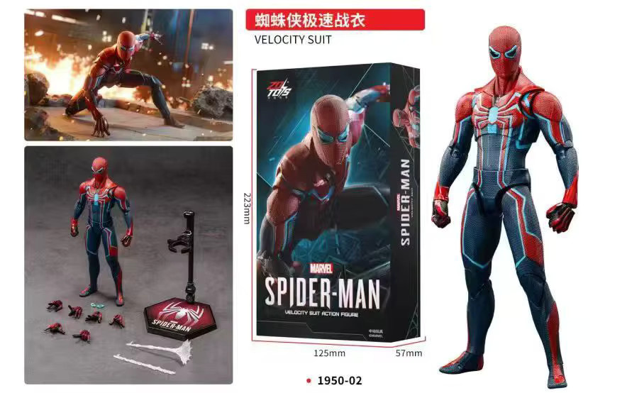 ZDTDS Marvel Spider Man Velocity Suit Advanced Suit 1/10 Iron Spider Marvel Legends Peter Parker Actionfigur - Bild 3