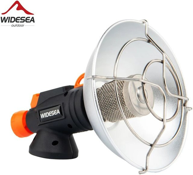 Widesea Camping-Heizung aus Edelstahl in Silber, tragbarer Gasbrenner für Outdoor und Wandern, B/T/H: 16,5 x 13,0 x 13,0 cm - Bild 1