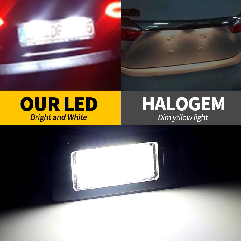 SAARMAT Canbus LED-Kennzeichenbeleuchtung Set für VW Golf 6 7, Jetta, Passat B6 B7, Touran und Touareg 2 - Bild 4