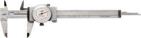 Helios-Preisser Uhrmessschieber RCr Zeigerumdrehung 1mm 1/100 aus Edelstahl in Silber, B/T/H: 150 x 40 mm - Bild 1
