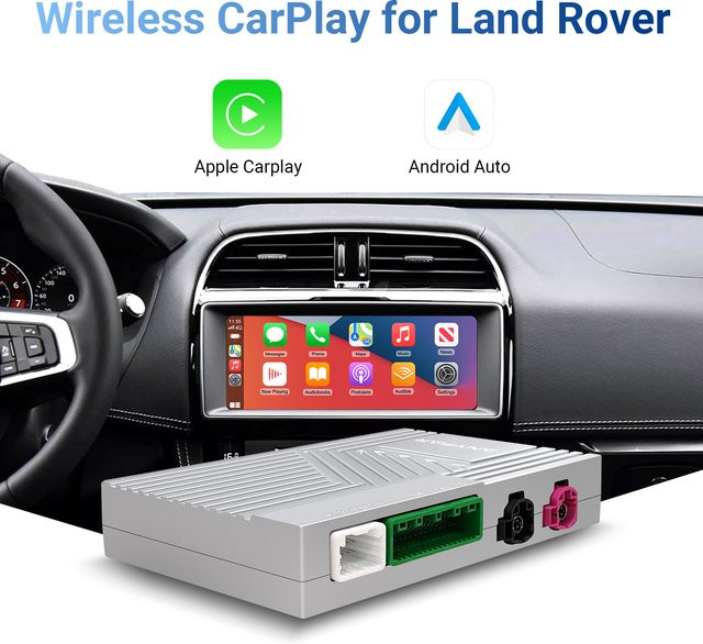 Ezonetronics Kabelloses CarPlay und Android Auto Nachrüstkit Decoder-Box für Jaguar E-Type, XEL, XJL, F-Type und F-Pace in Silber - Bild 1
