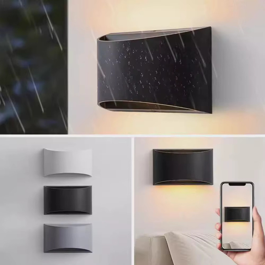 Feiyunlux Moderne LED Wandleuchte aus Aluminium für Wohnzimmer und Schlafzimmer, 6W, Weiß oder Schwarz - Bild 3