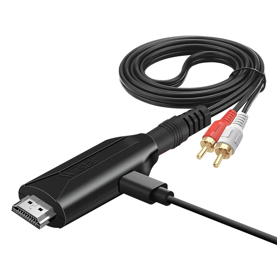 Wiistar HDMI ARC zu 3,5mm Audio-Adapter in Schwarz mit Unterstützung für PCM und Dolby, 192KHz Audio-Splitter-Extraktor für Kabel TV - Bild 1