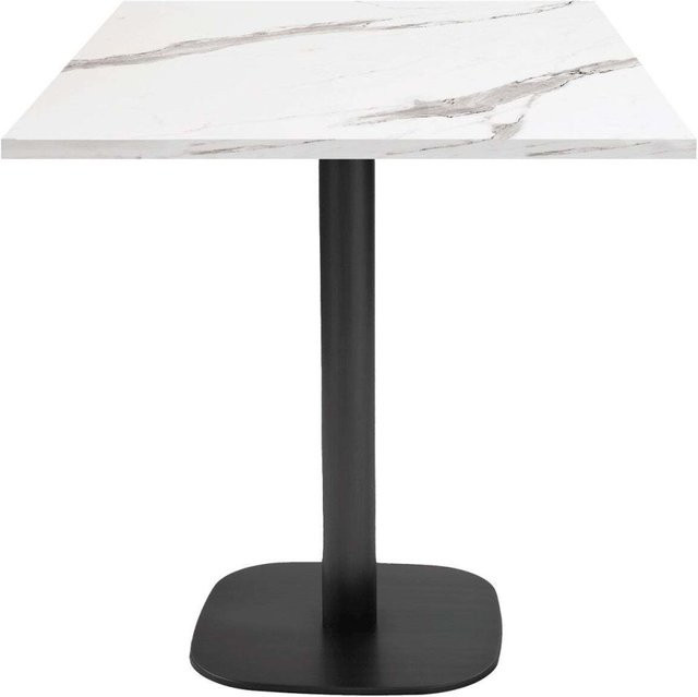RestooTab Tisch Round quadratisch in Weiß und Schwarz, B/T/H: 70 x 70 x 75 cm - Bild 1