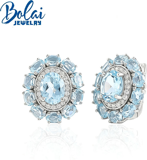 bolaijewelry Ohrringe, 925 Silber, Topas, Damen - Bild 1