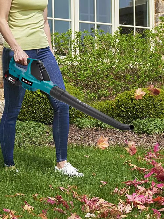 ONEVAN bürstenloses elektrisches Luftgebläse 5500 W, kabellos, 46000 U/min, für Makita 18 V Akku, Farbe: Petrol - Bild 6