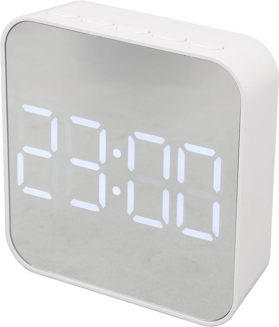 Tooarts LED Digitaluhr mit 2 Alarmeinstellungen, Temperatur und Datum, weiß - Bild 1