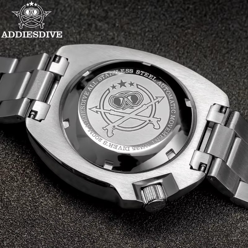 ADDIESDIVE Armbanduhr, Automatik, Edelstahl, Saphirglas, Blau, Herren - Bild 6