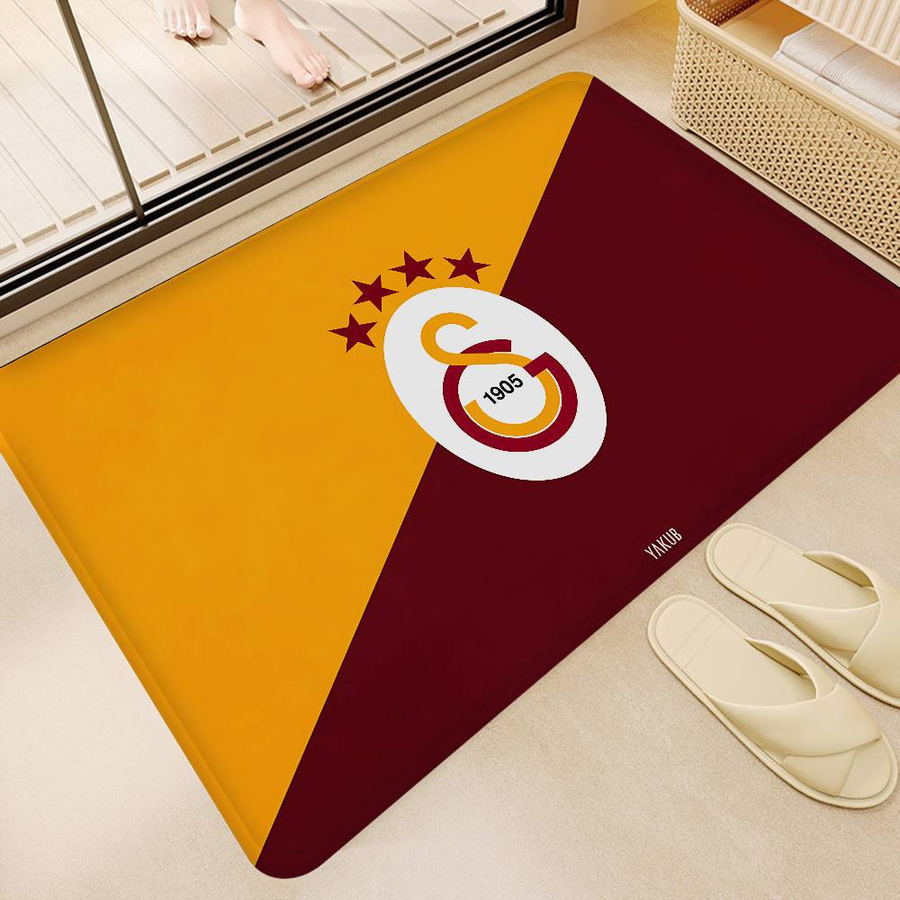 Galatasaray Vivids Fußmatte mit Streifenmuster, rutschfest und waschbar, Multicolour, B: 60 cm, T: 40 cm - Bild 2