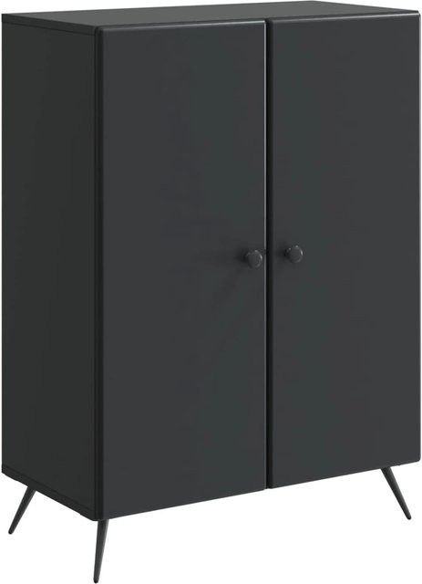vidaXL Sideboard modern Schwarz B/T/H: 66 x 34,5 x 90 cm - Bild 1