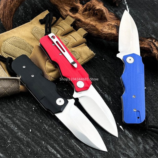 Mini Klappmesser mit 2,8 Zoll 8Cr13Mov Klinge und G10 Griff in Schwarz oder Mehrfarbig für EDC, Camping und Wandern - Bild 1