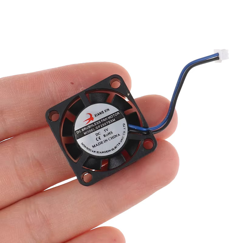 HUXUAN Ultra-Miniatur-Bürstenloser Lüfter, elektrisch, DC 5 V / 12 V, geräuscharm, Schwarz - Bild 2