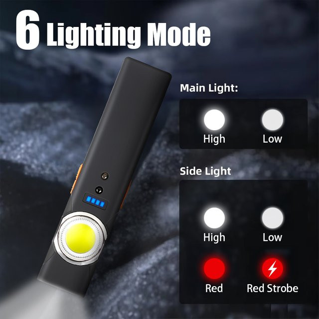 Heinast LED-Schlüsselanhänger-Taschenlampe in Schwarz, wiederaufladbare Mini-Taschenlampe mit 600 lm, USB-C, Magnet und Flutlicht-Funktion - Bild 1