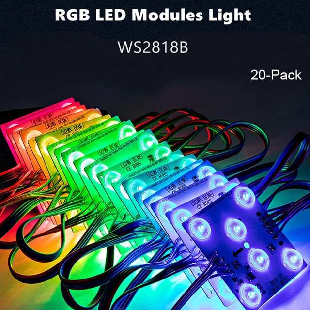 Adressierbares RGBIC LED-Modul WS2818B DC24V wasserdicht für Werbeschilder und Hintergrundbeleuchtung in Multicolour - Bild 1