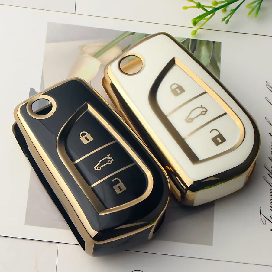 KEYYOU TPU-Schutzhülle für Toyota Auto-Fernbedienungsschlüssel (Auris, Corolla, Avensis Verso, Yaris, Aygo, Rav4, Scion TC) - Bild 2
