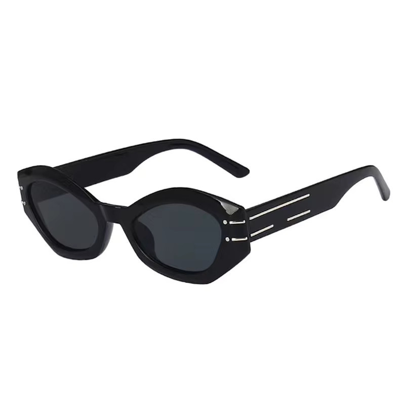 Ah-Mee Sonnenbrille, hexagonal, Vollrand, Kunststoff, Schwarz, Unisex - Bild 3