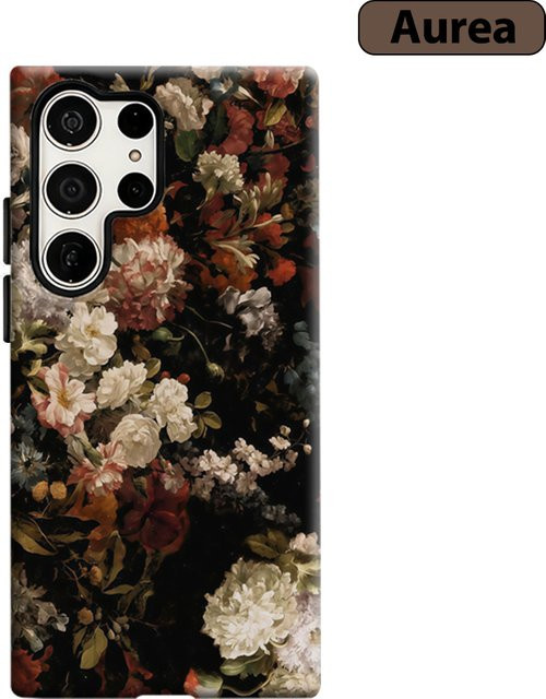 Stoßfeste Handyhülle mit Vintage Dunkle Blumenstrauß Design für Samsung Galaxy S25 Ultra, S24 und S23 Ultra Plus in Multicolour - Bild 1