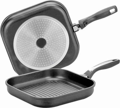 Krüger Haushaltswaren Delta Grillpfanne aus Aluminium mit Non-Stick-Beschaffung, Schwarz, B/T/H: 28 x 28 cm - Bild 2