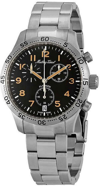 Mathey-Tissot Chronograph, Edelstahl, Quarz, schwarz, Herren - Bild 1