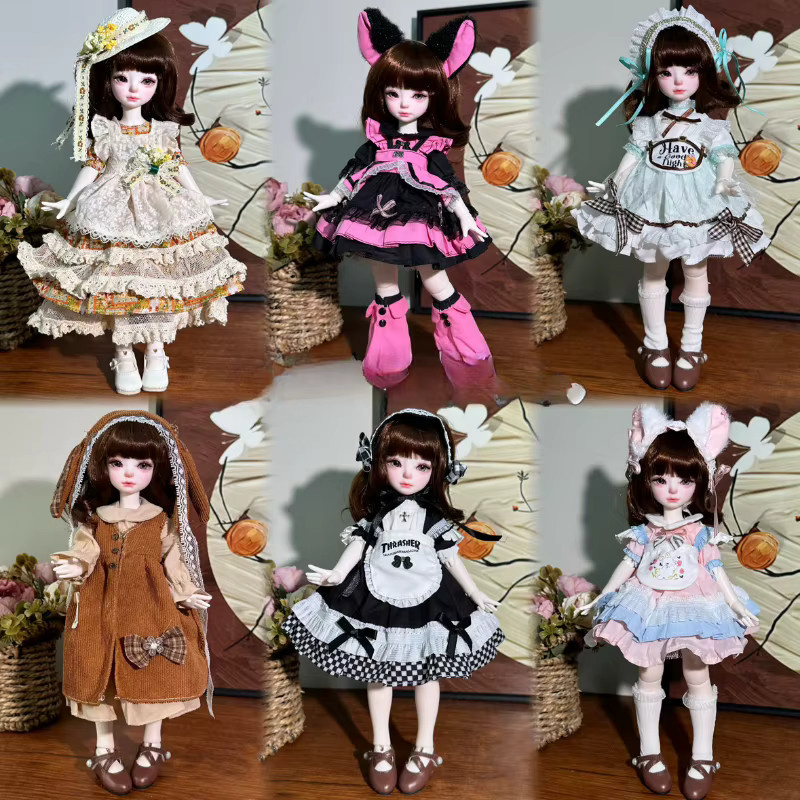 CANDY SISTER Puppenkleid für 1/6 BJD Maid Set, Lolita Kleid Kleidung, Zubehör - Bild 2