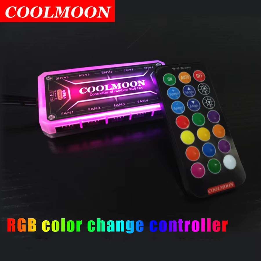 COOLMOON RGB Controller DC12V 5A mit Fernbedienung für PC Gehäuse Lüfter und Chassis Kühlung - Bild 3