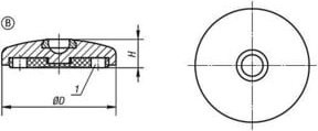 KIPP Anti-Slip-Platte Form B aus Edelstahl in Silber Ø 8 cm - Bild 1