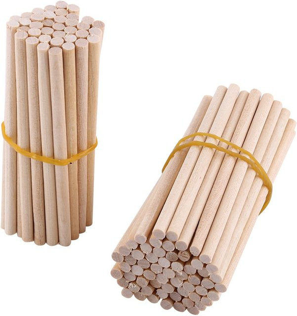 Tooarts Runde Holzstäbchen für DIY und Gartendekoration, 100 Stück, beige, Durchmesser: 8 cm - Bild 1