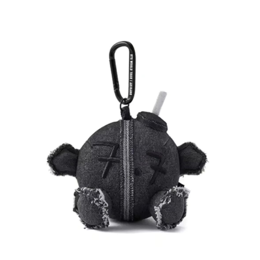 Kawaii Kohleofen-Anhänger, Plüsch-Schlüsselanhänger, Schwarz, 10cm - Bild 4
