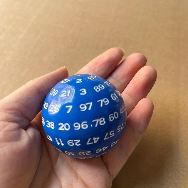 SZ-Damai Spielwürfel, digitale Kugelwürfel, Blau, Kunststoff - Bild 1
