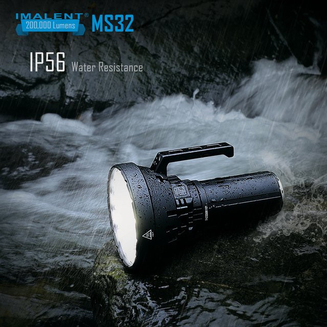 IMALENT MS32 Superhelle LED Taschenlampe in Schwarz mit 200000 Lumen und 1618m Reichweite - Bild 1
