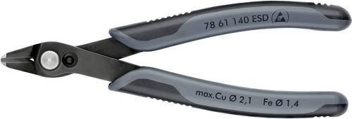 Knipex Electronic Super Knips XL ESD 78 61 140 Elektronik- und Feinmechanik-Zange mit Mehrkomponenten-Griff brüniert - Bild 1