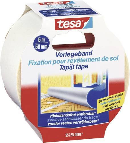 tesa Removable doppelseitiges Verlegeband transparent, Breite: 50 mm, Länge: 5 m - Bild 1