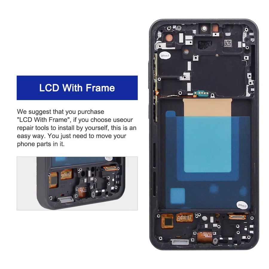 Samsung S24 FE LCD-Display mit Touchscreen-Digitizer-Baugruppe in Schwarz als Ersatzteil für S721B S721U S721W S7210 - Bild 4