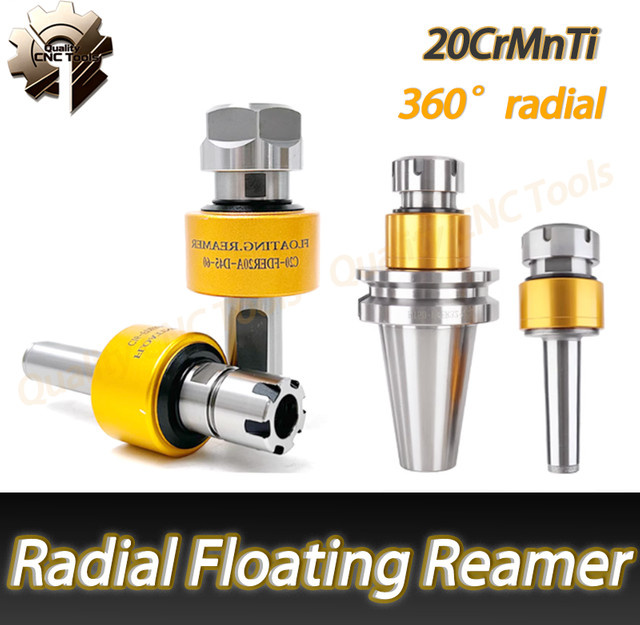 360 Grad radialer schwebender Reibahlen-Werkzeughalter in Silber für MT2 MT3 MT4 C10 C12 C16 C20 C22 C25 C32 BT30 BT40 FDER11 ER16 ER20 ER25 ER32 Spannzangenfutter - Bild 1
