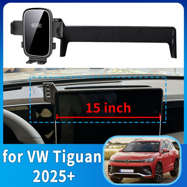 Handyhalterung für VW Tiguan 2025 2026, Armaturenbrett-Bildschirmhalterung in Schwarz - Bild 1