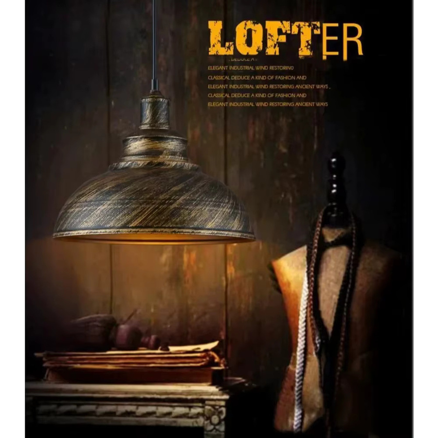 JOYINLED Vintage-Retro-Pendelleuchte im Industrial Design mit E27-Sockel aus Metall für Küche und Heim - Bild 2