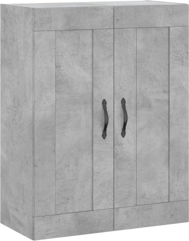 Vidaxl Wandschrank Industrial Grau aus Holzwerkstoff und Metall mit Drehtüren B: 69,5 cm, T: 34 cm, H: 90 cm - Bild 1